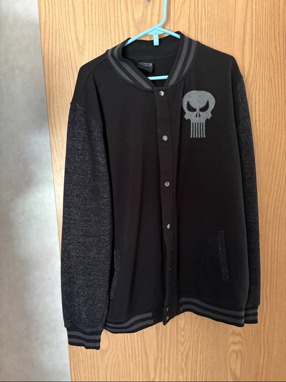 Marvel Punisher Letterman Style Graphic Sweatshirt
